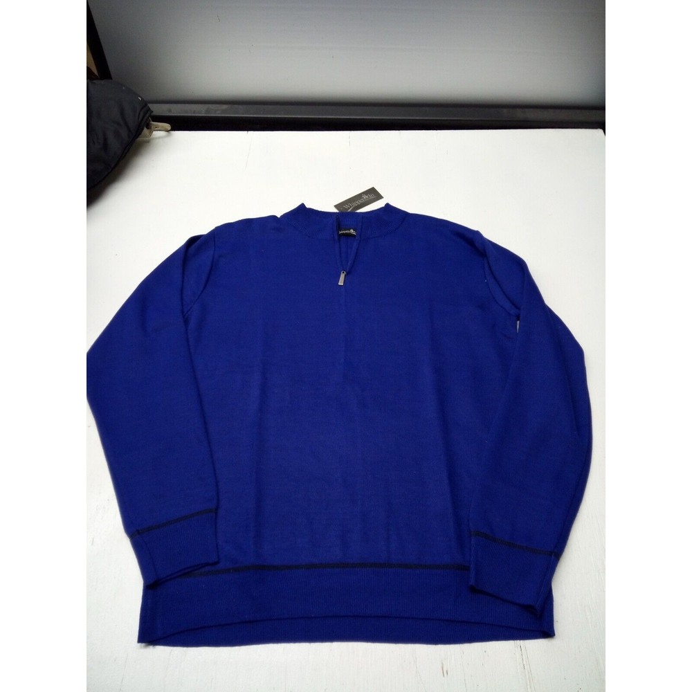 Whipper In 1/4 Zip Blue Fleece Pullover Mens Size Large NWT